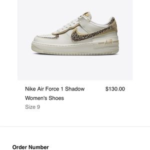 New in box womens leopard print Air Force ones